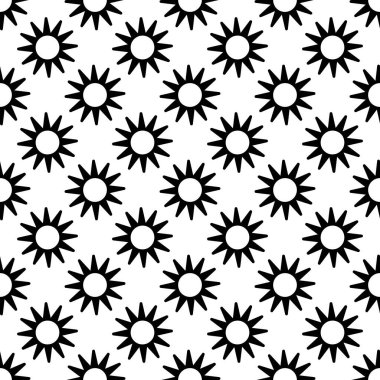 Gökyüzündeki güneş desensiz vektör