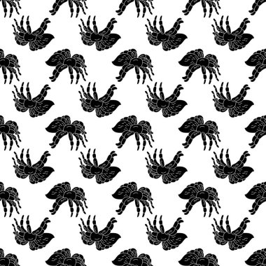 Büyük tarantula örümceği desenli kusursuz vektör