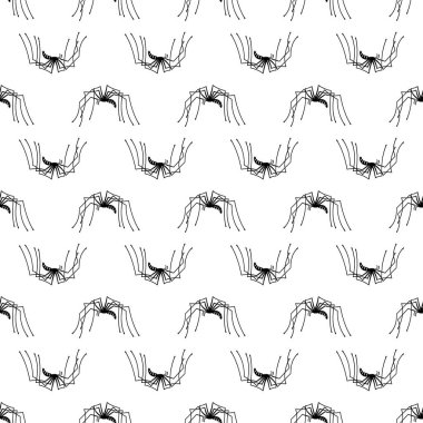 Uzun bacaklı örümcek deseni kusursuz vektör