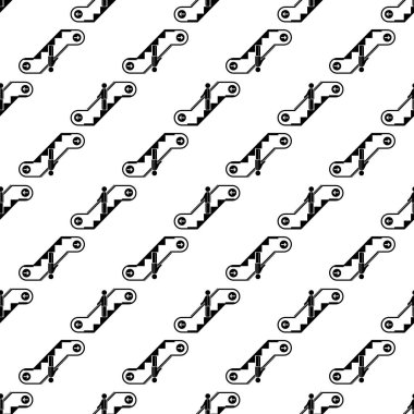 Yürüyen merdiven, desensiz vektör aşağı taşı