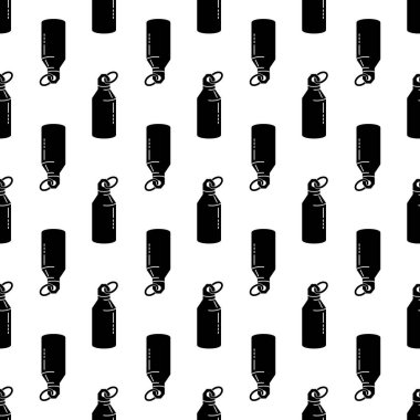 Metal su şişesi desenli dikişsiz vektör