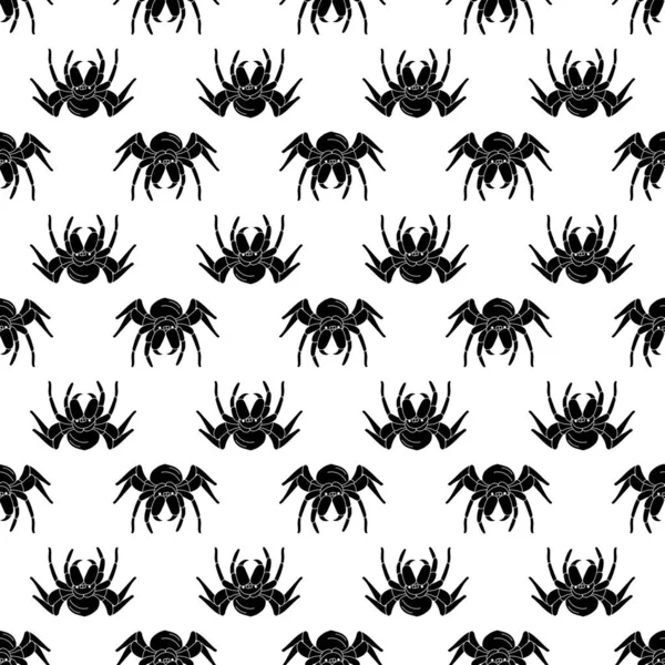 Modèle d'araignée sombre vecteur sans couture — Image vectorielle