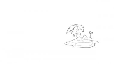 Korsan adası simgesi canlandırması