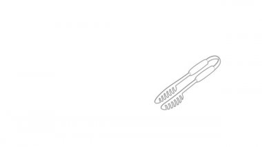 Barbekü maşası simge canlandırması