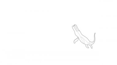 Su altı dinozor araba simgesi canlandırması