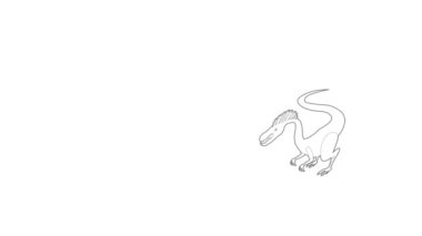 Aç dinozor simgesi canlandırması