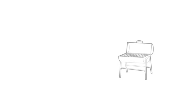 金属烧烤图标动画 — 图库视频影像