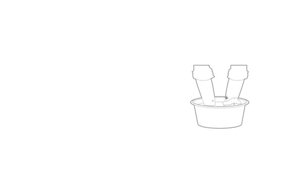 Havza simgesi animasyonunda yıkama — Stok video