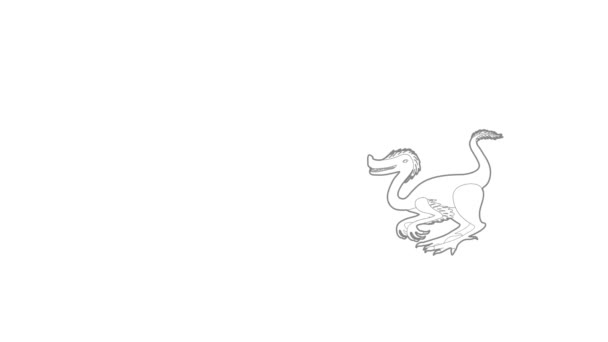 Animação de ícone de dinossauro roxo — Vídeo de Stock