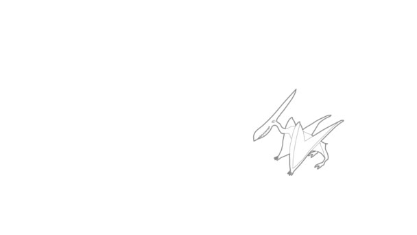 Animacja ikony pterodaktyla — Wideo stockowe