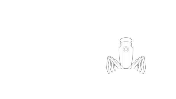 Animazione icona robot ragno — Video Stock