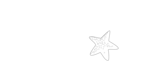 Animación icono estrella de mar — Vídeos de Stock