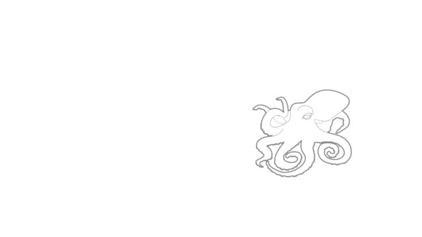 Octopus icon animation — Stock Video