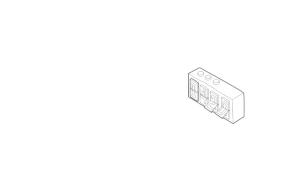 420 sur animation analogique de l'icône de l'horloge à bascule — Video