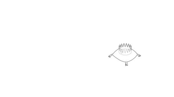 Coroana pe o animație pictogramă pernă — Videoclip de stoc