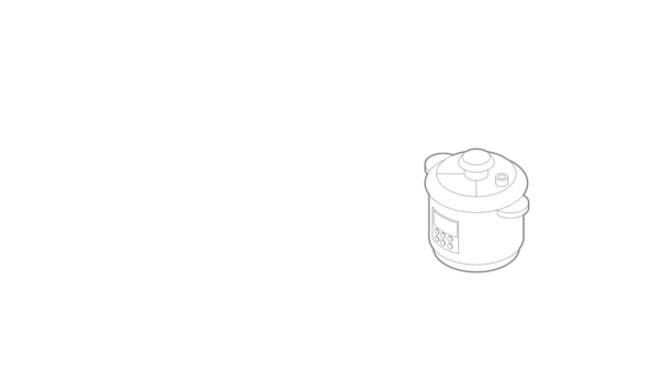 Multi cooker icon animation — Stock Video