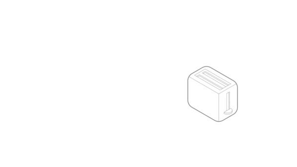 Toaster pictogram animatie — Stockvideo