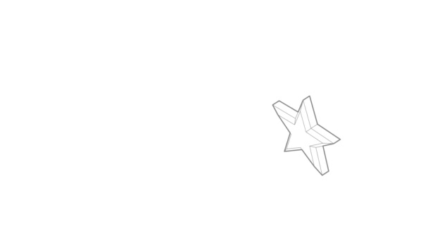 Vijfpuntige ster pictogram animatie — Stockvideo