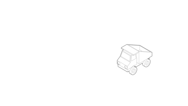 Brinquedo caminhão ícone animação — Vídeo de Stock