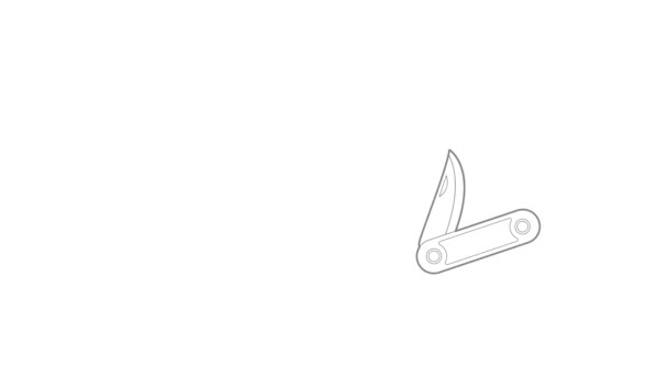 Pocket Knife Icon Animacja — Wideo stockowe