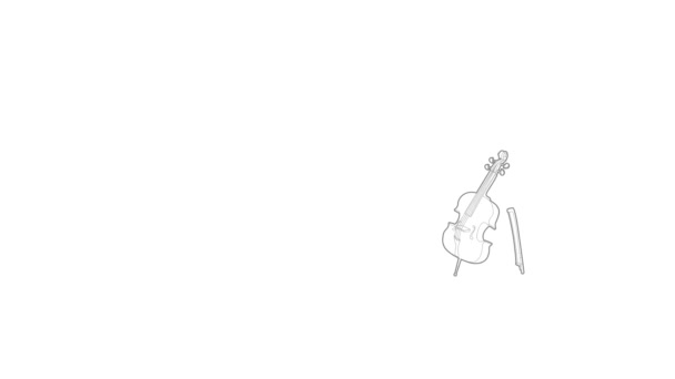 Violin icon animation — Stock Video