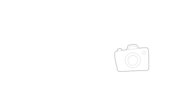Fotoğraf kamerası simgesi canlandırması — Stok video
