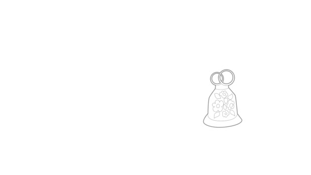 Wedding cake pictogram animatie — Stockvideo