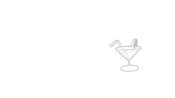 Animazione icona Cocktail — Video Stock