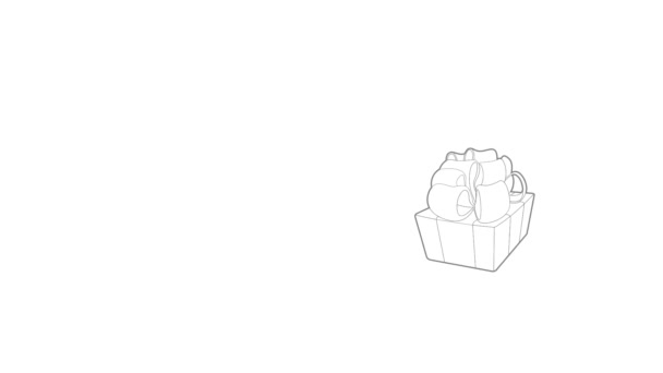 Анимация иконки подарка — стоковое видео