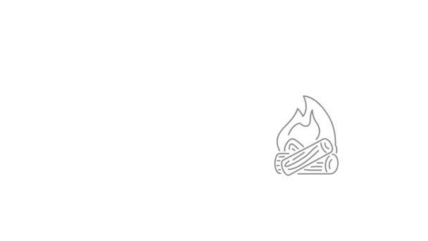 燃烧篝火图标动画 — 图库视频影像