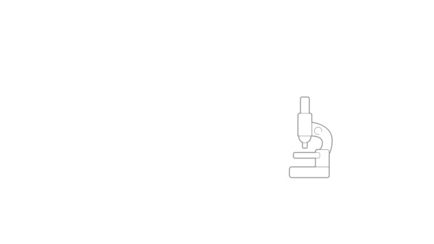 Microscope icon animation — Stock Video