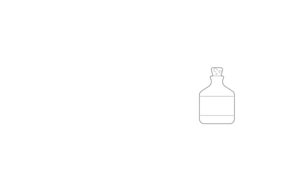Etanol w animacji ikony butelki — Wideo stockowe