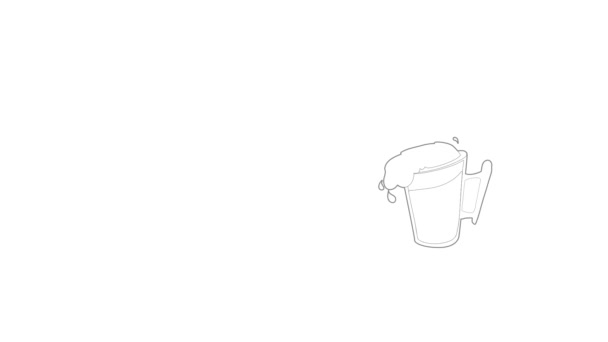 Animación icono de cerveza — Vídeos de Stock
