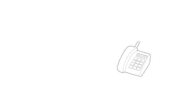 Soporte de animación icono del teléfono — Vídeo de stock