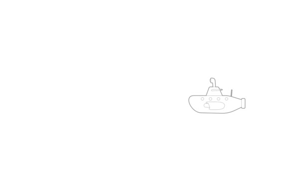 Анимация значков подводных лодок — стоковое видео