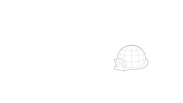 Igloo ikon animation — Stockvideo