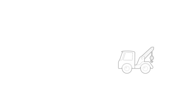 Car towing truck icon animation — Stock Video