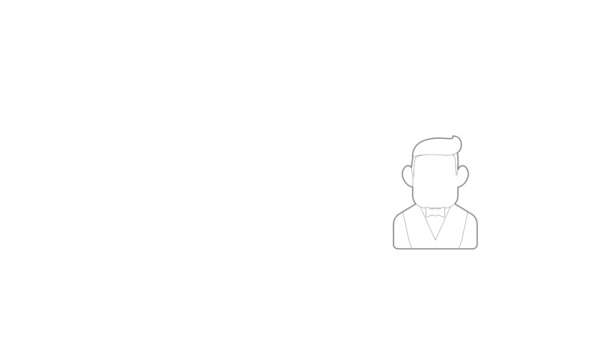 Animación icono hombre de negocios — Vídeo de stock