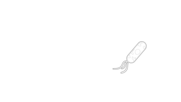 Microbe pictogram animatie — Stockvideo