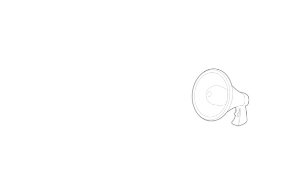 Luidspreker pictogram animatie — Stockvideo