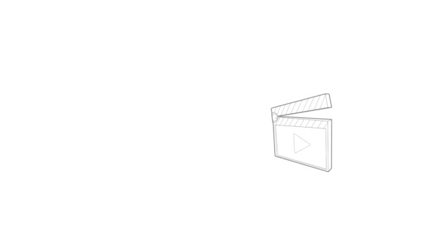 Clapboard icono de animación — Vídeos de Stock