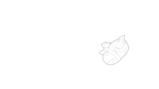 Pasgeboren baby icoon animatie — Stockvideo