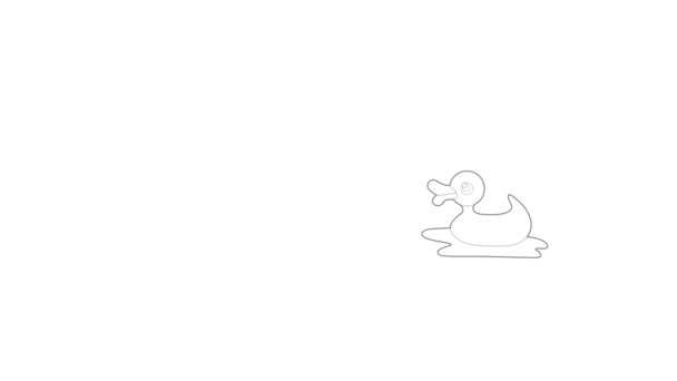 Duck toy icon animation — Stock Video