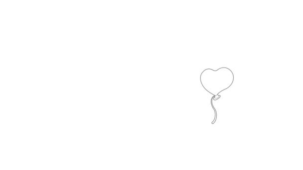 Balão animação ícone do coração — Vídeo de Stock