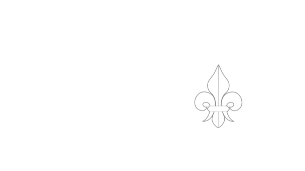 Fleur de lis icono de animación — Vídeo de stock