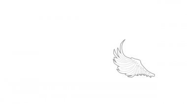 Kuş büyük kanat simgesi canlandırması