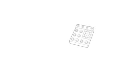 Retro stüdyo eşitleyici simge canlandırması