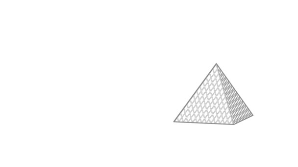 Louvre Piramit Simgesi Canlandırması — Stok video