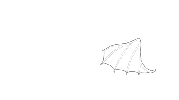Dragon wing ikon animation — Stockvideo