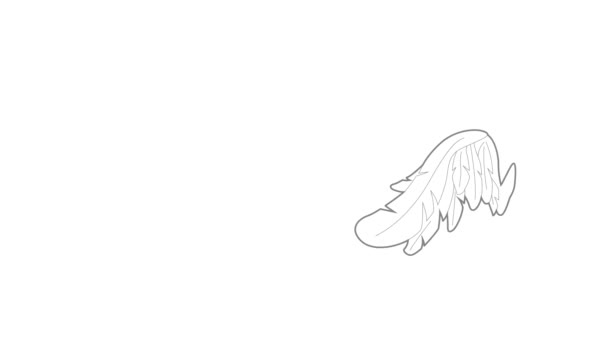 Angel vleugel pictogram animatie — Stockvideo